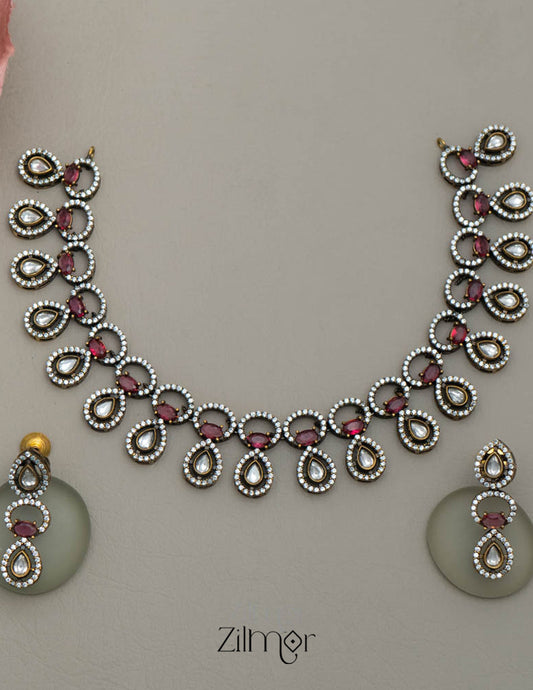 KH101210 - Victorian AD Necklace Earring Set 1-Zilmor