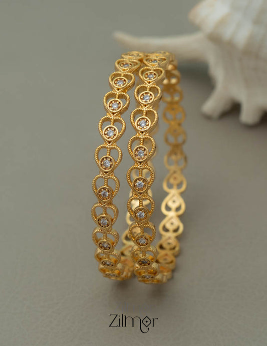 KI100963 - AD stone bangle (Pair) 1-Zilmor