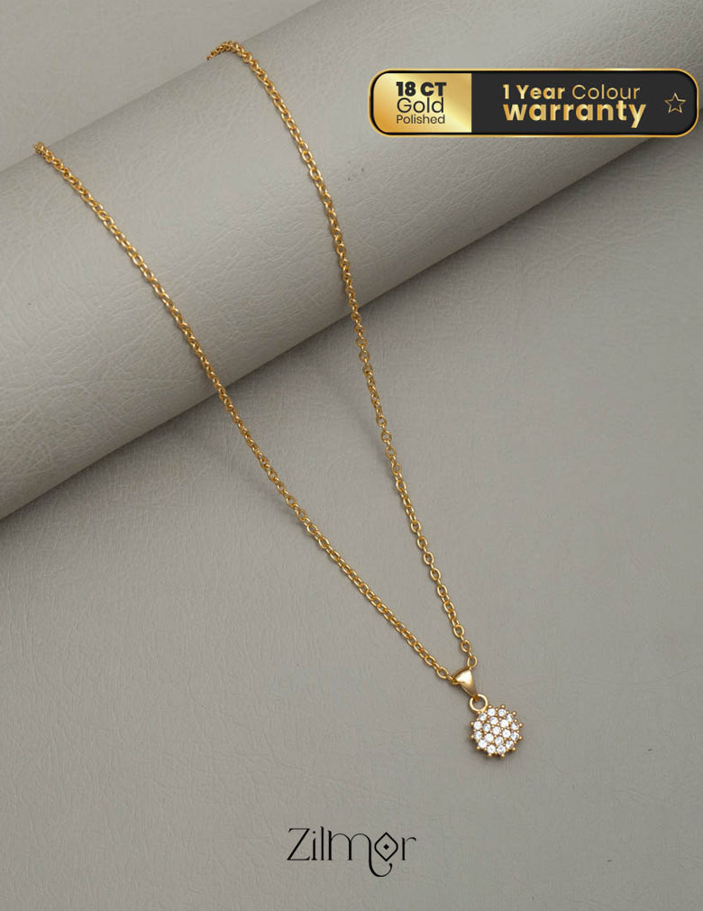 KJ101179 -Simple pendant Necklace