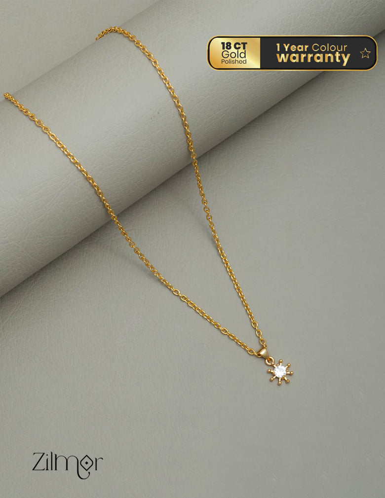KJ101190 - Simple pendant Necklace 1-Zilmor