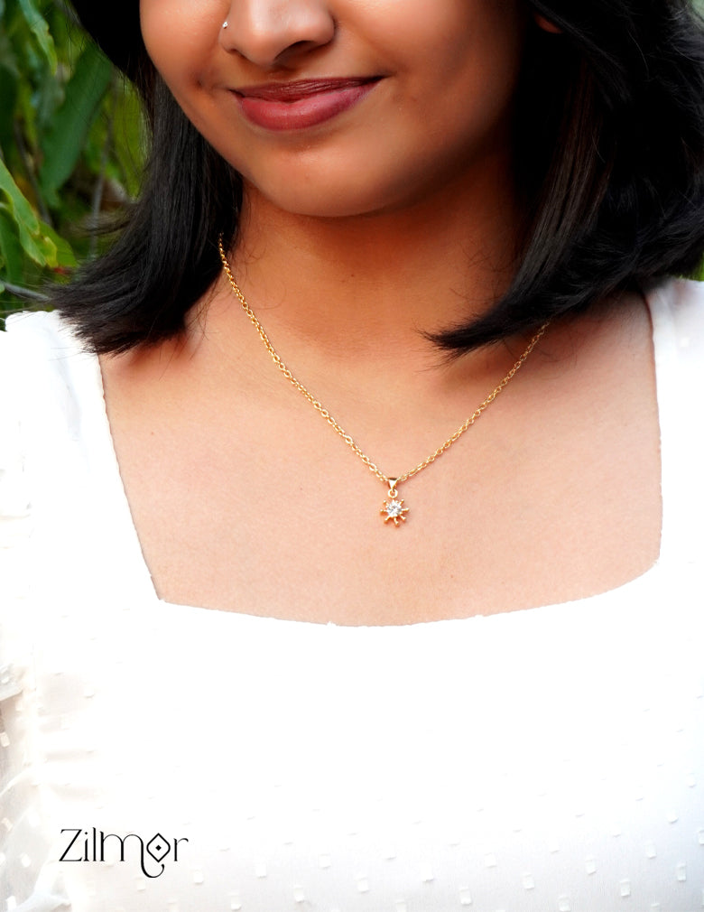 KJ101190 - Simple pendant Necklace 2-Zilmor