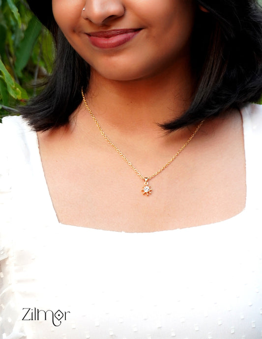 KJ101190 - Simple pendant Necklace 2-Zilmor