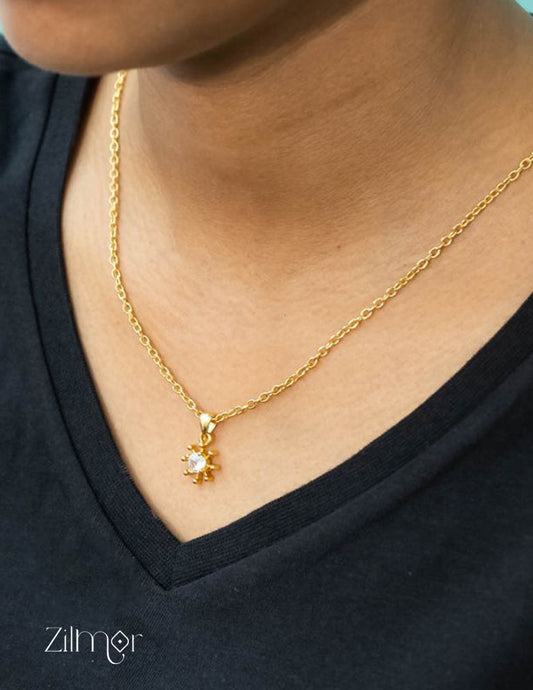 KJ101190 - Simple pendant Necklace 3-Zilmor