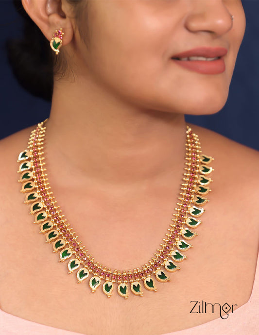 KO101469 - Gold Tone Kerala Traditonal Mango Necklace 2-Zilmor