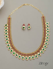 KO101469 - Gold Tone Kerala Traditonal Mango Necklace 3-Zilmor