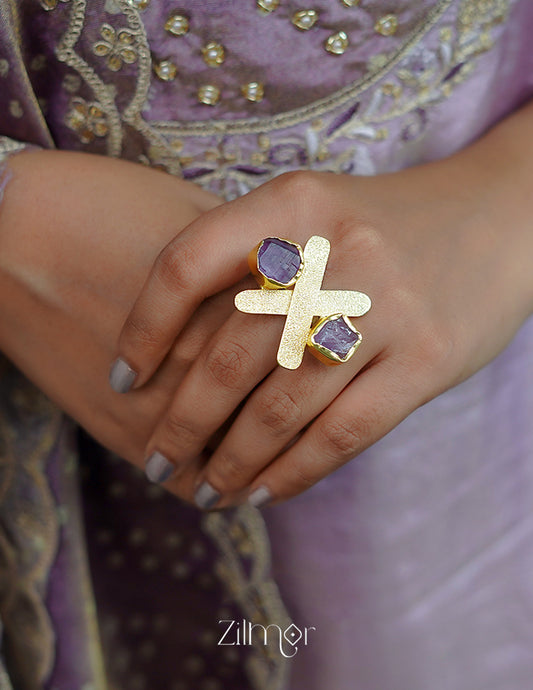 KR200127 - Natural Raw Stone Ring