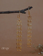 KT1011149 -Gold Toned Long Earrings for Women 3-Zilmor