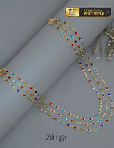 KT1011150 - Gold Tone Semi Precious stone Layered Short Necklace 1-Zilmor