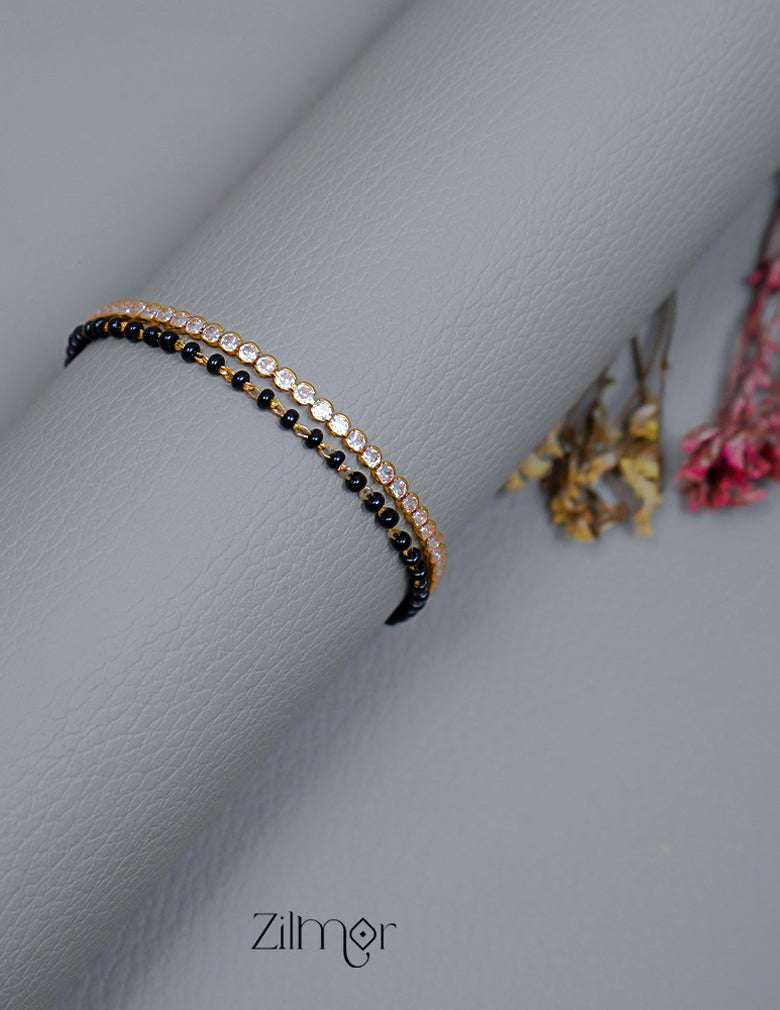 KT1011559 - Gold Toned AD Stone with Mangalsutra Bracelet 1-Zilmor