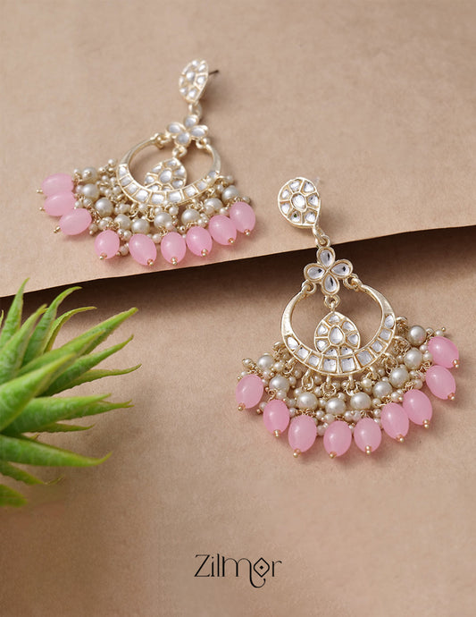 KV200126 - Kundan Chandbali Earrings 2-Zilmor