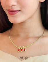 KY101002 - Simple Nagapadam necklace 2-Zilmor