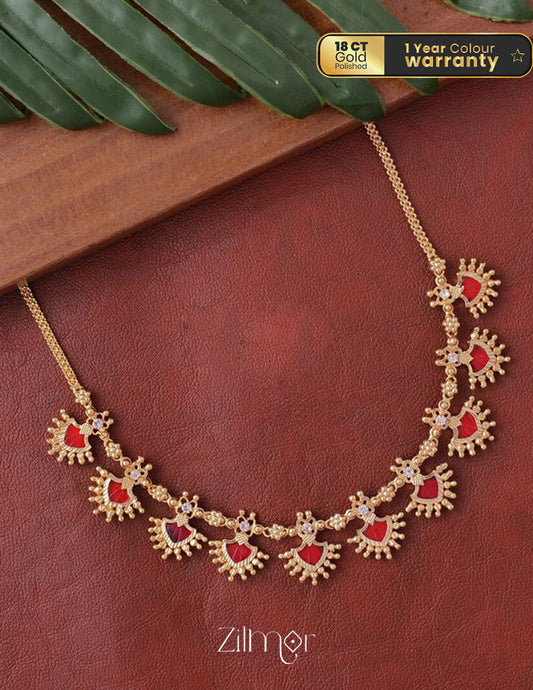 KY101006 - Palakka Short Haram Necklace 1-Zilmor