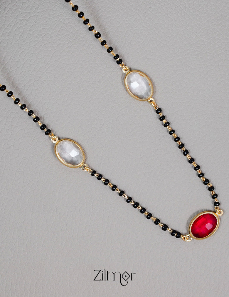 KY1011122- Semi Precious Stone Pendant Mangalsutra 3-Zilmor