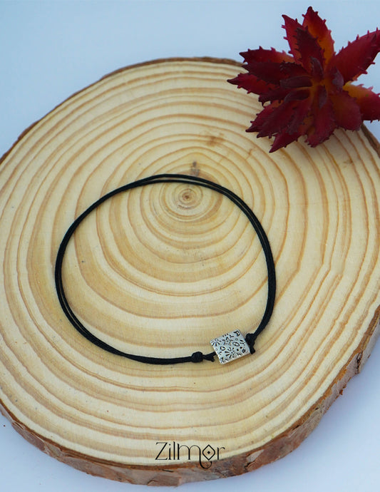 KY101155 - Oxidized Rectangle Anklet 2-Zilmor