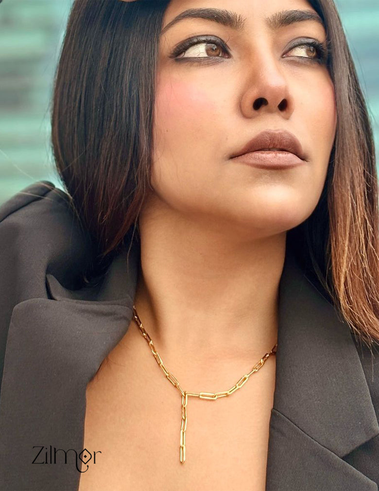 KY101479 - Anti Tarnish Paper Clip Necklace