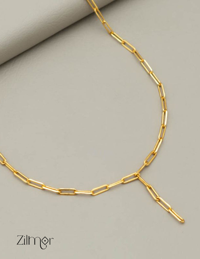 KY101479 - Anti Tarnish Paper Clip Necklace