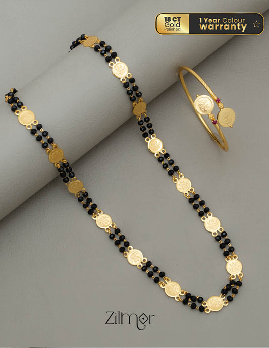 KY101503 - Gold tone Kaashu Necklace with Bangle 1-Zilmor