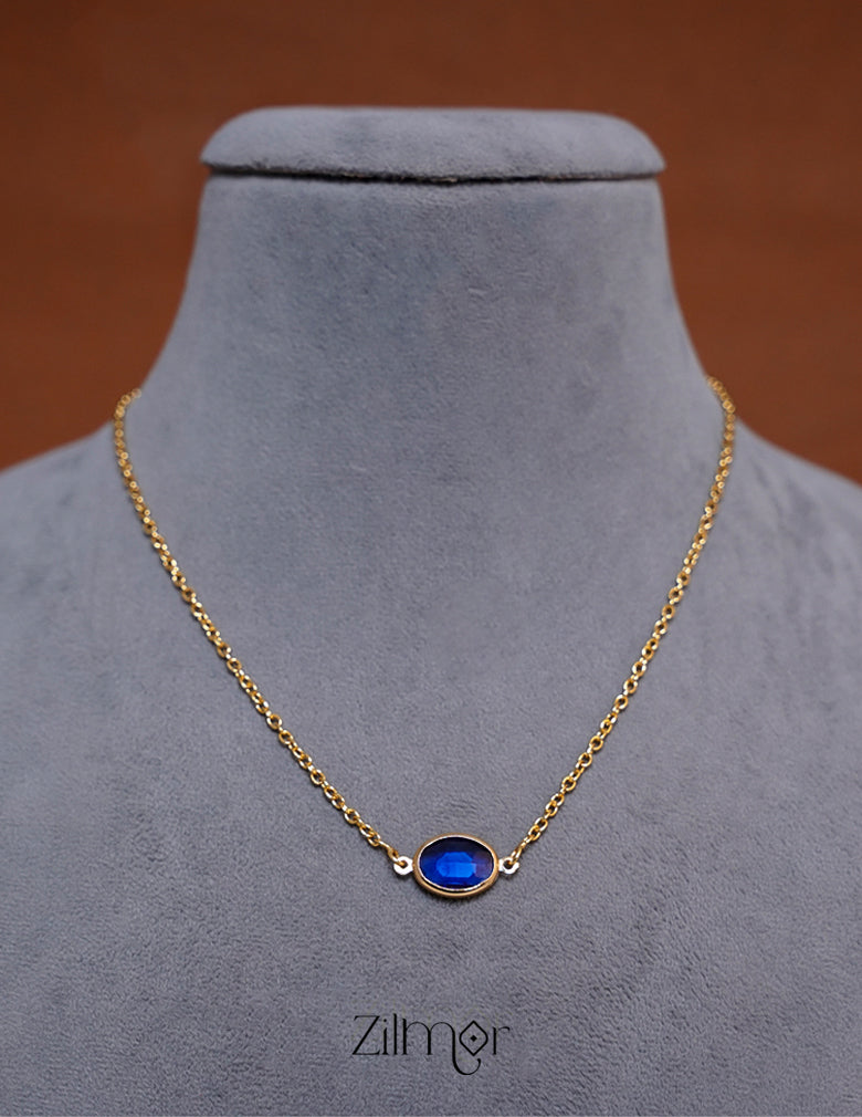 KY101959 - Simple Semi Precious Stone Necklace 7-Zilmor