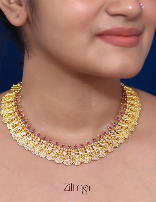 Lakshmi coin Short Necklace 2-Zilmor