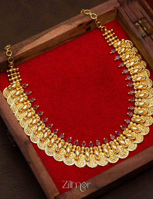 Lakshmi coin Short Necklace 1-Zilmor