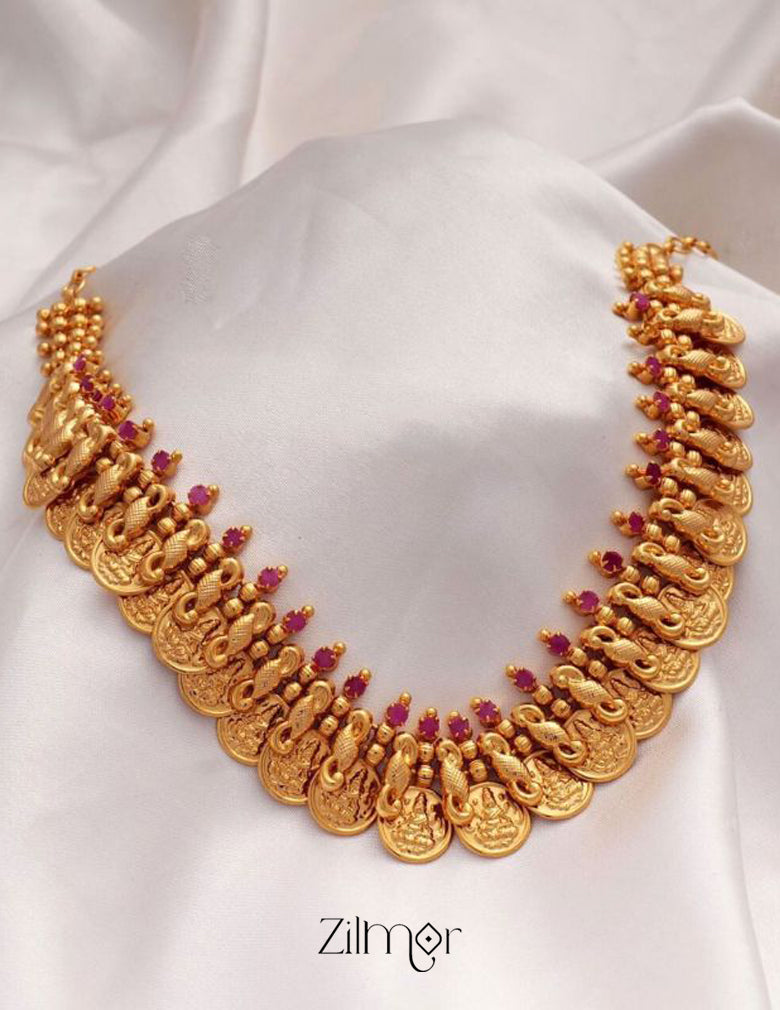 Lakshmi coin Short Necklace 4-Zilmor