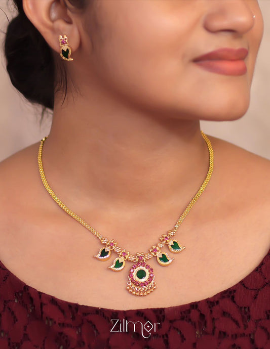 Mango Palakka Necklace Set - PP10117 2-Zilmor