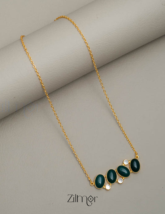 Minimalist Statement Stone Necklace - AS100739 1-Zilmor