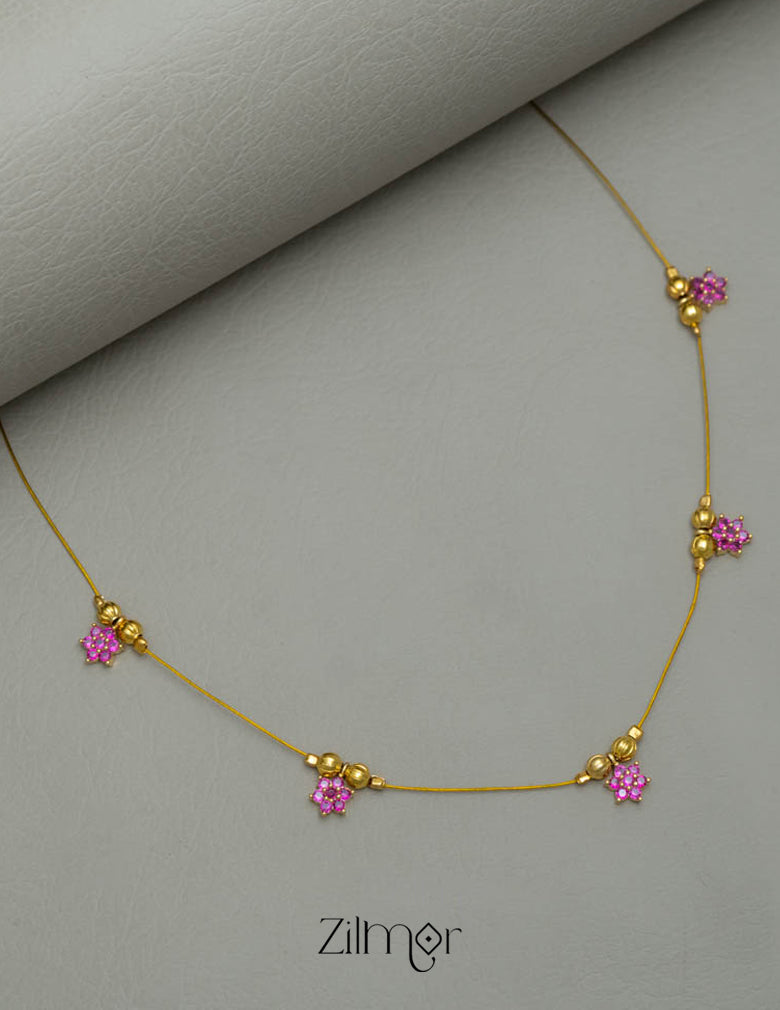 NV101942- AD Stone Invisible Necklace