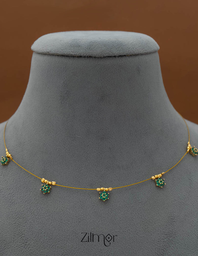 NV101942- AD Stone Invisible Necklace