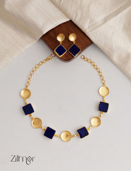 Natural Stone Necklace Earrings Set (color option) - KE100599 3-Zilmor