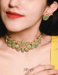 Natural Stone Necklace Set (color option) - KE100389