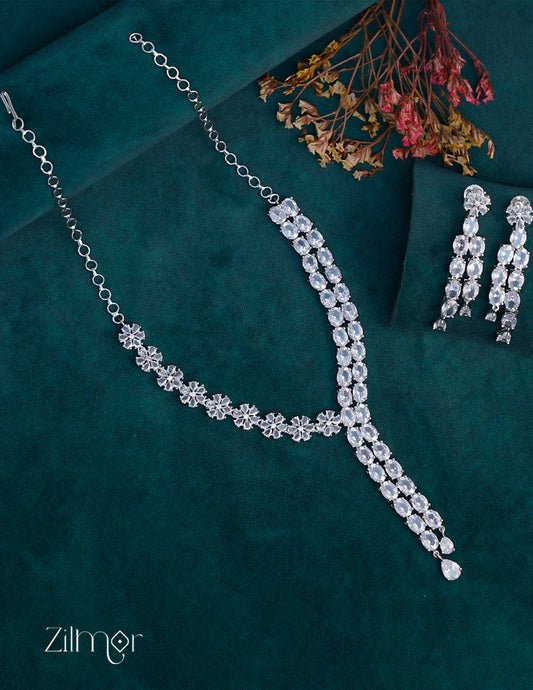 OT1011189 - AD Stone Necklace Earrings Set 1-Zilmor