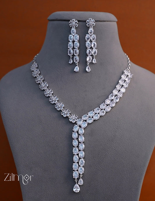 OT1011189 - AD Stone Necklace Earrings Set 2-Zilmor
