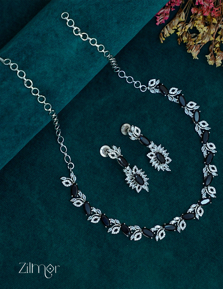 OT1011192 - AD Stone Necklace Earrings Set 1-Zilmor