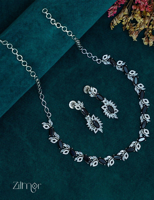 OT1011192 - AD Stone Necklace Earrings Set 1-Zilmor