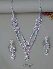 OT1011202 - AD Stone Bridal Necklace Earrings Set 1-Zilmor