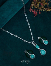 OT1011212 - AD Stone Necklace Earrings Set 2-Zilmor