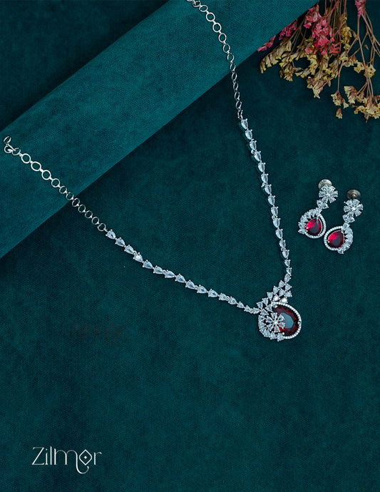 OT1011217 - AD Stone Necklace Earrings Set 1-Zilmor