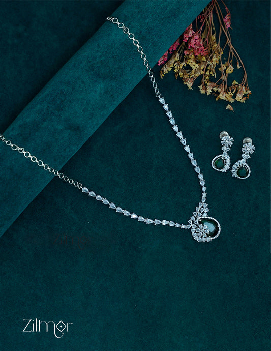 OT1011217 - AD Stone Necklace Earrings Set 2-Zilmor