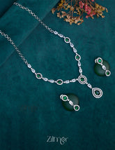 OT1011218 - AD Stone Necklace Earrings Set 5-Zilmor