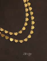PE1011356 - Gold toned Layered Heart Necklace 2-Zilmor