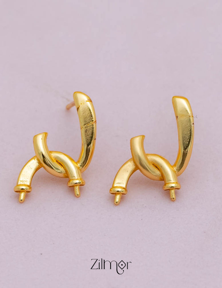 PE101845 - Set Of 2 Gold-Plated Minimal chain Earrings 3-Zilmor
