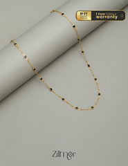 PE101858 Semi Precious Black stone daily wear necklace 1-Zilmor