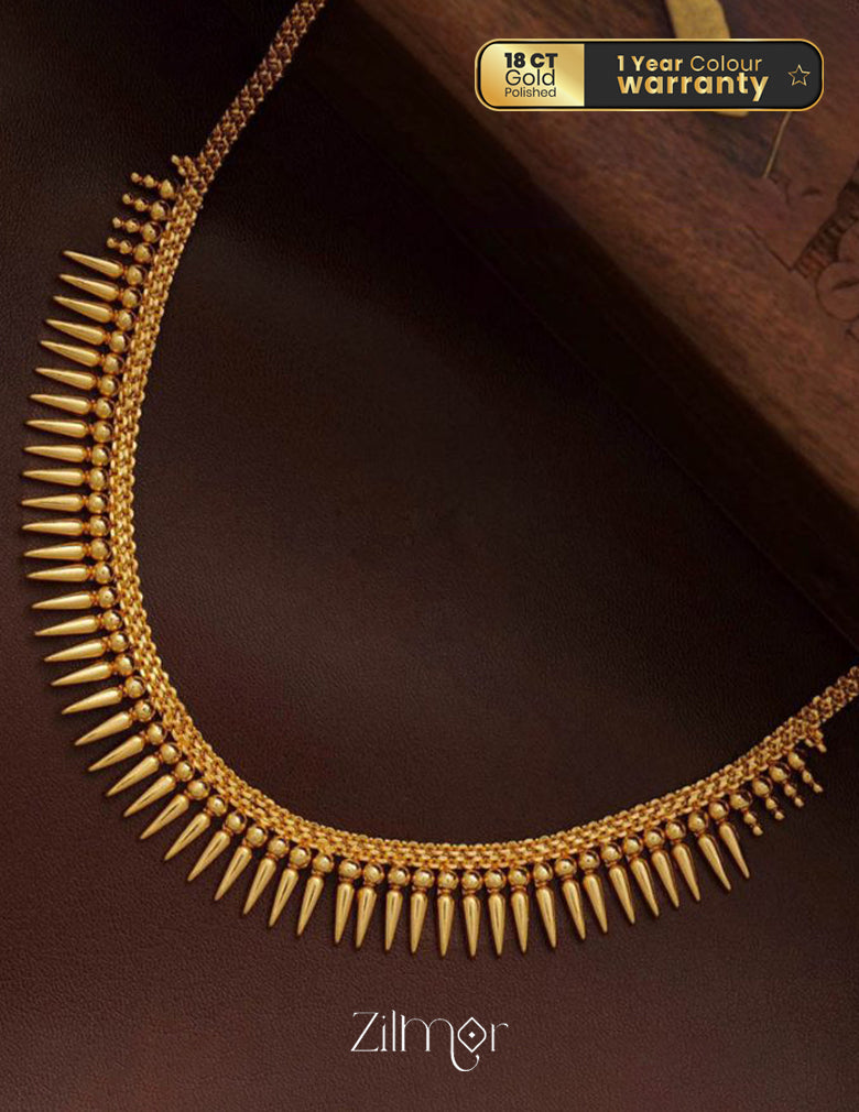 PP100123 Gold tone Mullamottu mala choker