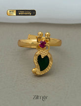 PP101105 - Gold Plated Adjustable Mango Ring 1-Zilmor