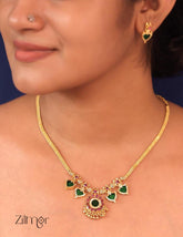 Palakka Necklace Earrings Set 2-Zilmor
