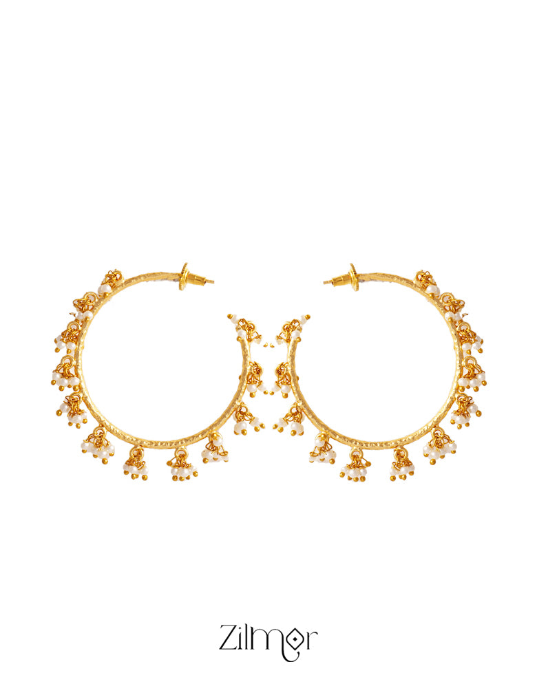 Pearl Clustering Hoops Earrings - AS100427 4-Zilmor