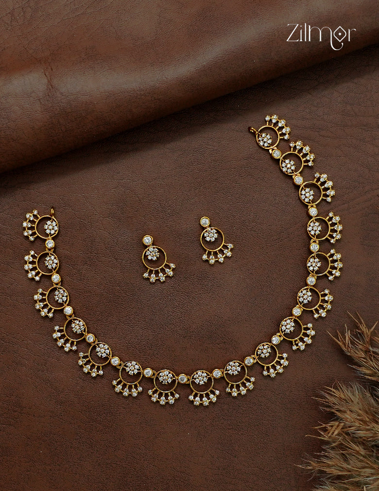 Premium Antique Necklace set with Earring - BH100364