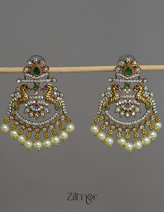 SC1011273 - Ad stone with Pearl Drop Earrings 1-Zilmor