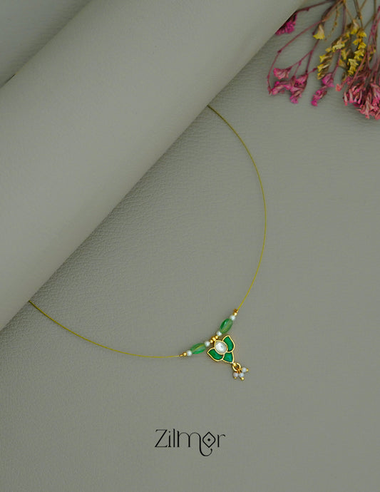 SC1011274 - Lotus Kemp Pendant Pearl Hanging Invisible Necklace 1-Zilmor